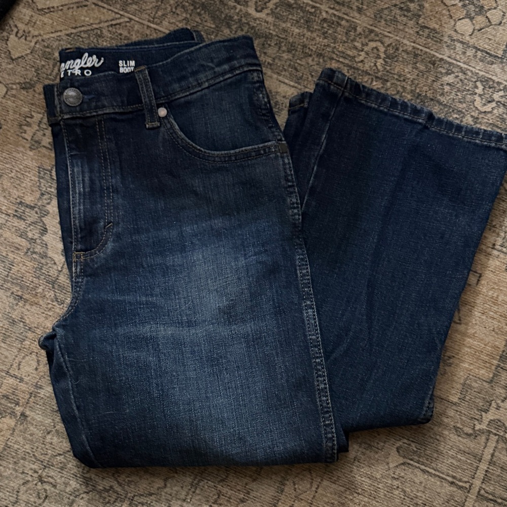 Wrangler Slim Boys Jeans - Indigo Blue Wash